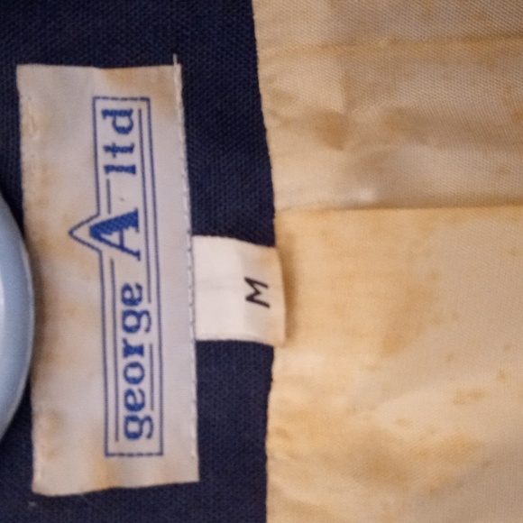 George A Ltd Unique Colorblock Linen/Poly Blazer W/ Hunting Scene Pattern - Picture 10 of 12